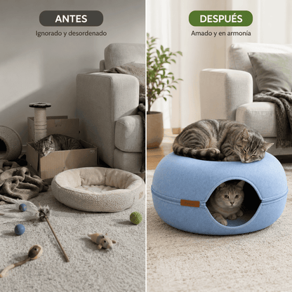 Peluxe™ CatHalo – Cama Interactiva 4 en 1 para Gatos