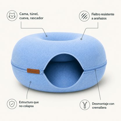 Peluxe™ CatHalo – Cama Interactiva 4 en 1 para Gatos