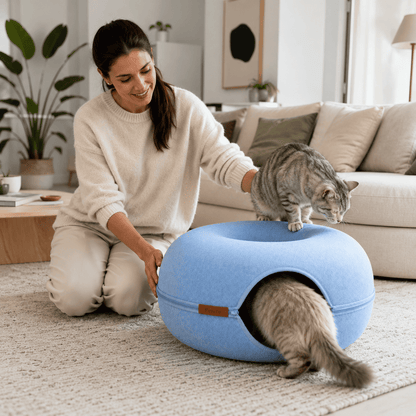 Peluxe™ CatHalo – Cama Interactiva 4 en 1 para Gatos